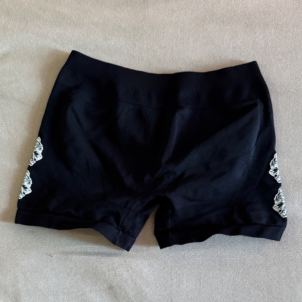 Darc Sport Black Shorts with White Wolves